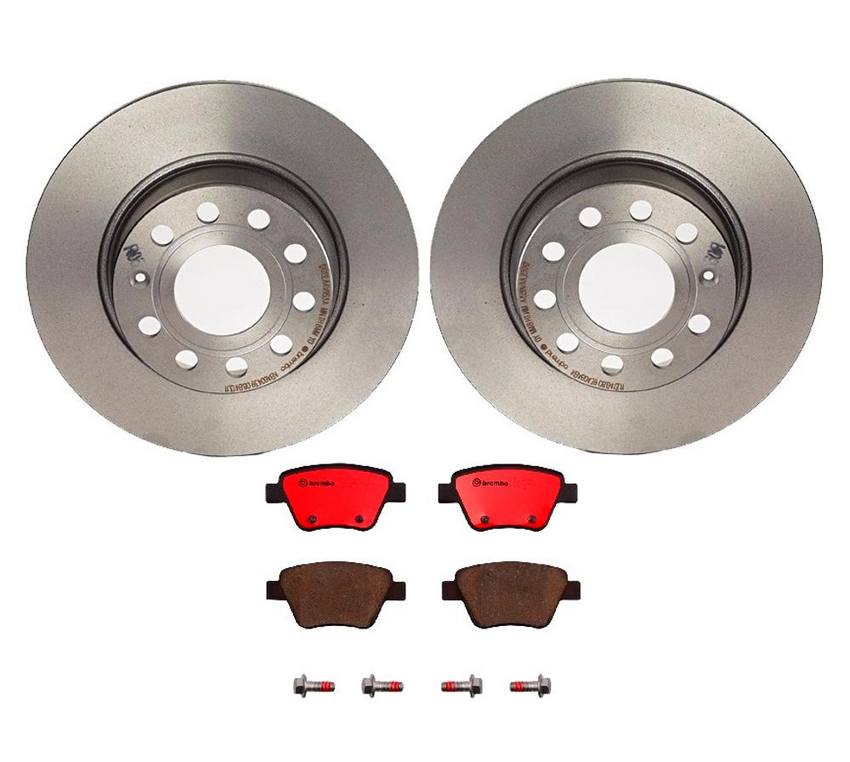 Audi VW Brakes Kit - Pads and Rotors Rear (272mm) (Ceramic) 5Q0615601D - Brembo 1535377KIT